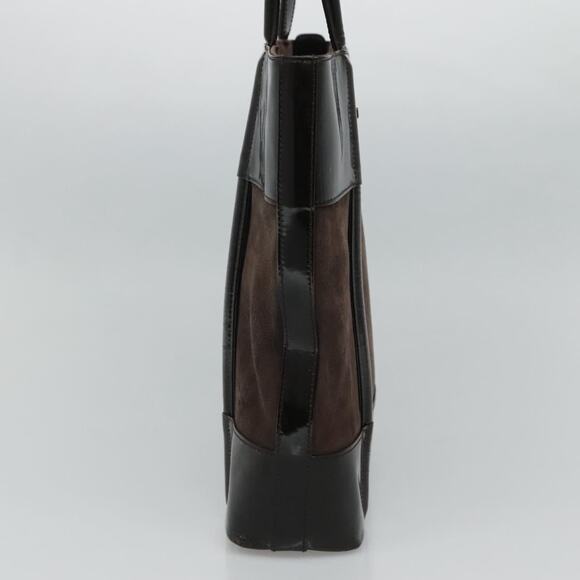 GUCCI Tote Bag Suede Leather Brown - Picture 4 of 13